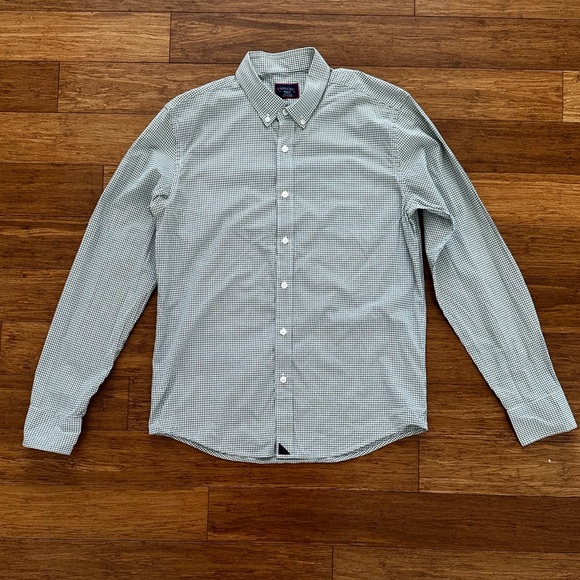 UNTUCKit Other - UNTUCKit Men's Light Green Checkered Shirt Medium Slim Fit